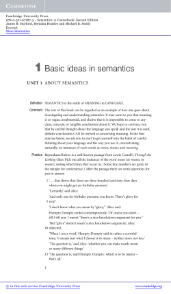 1 Basic ideas in semantics - Assets