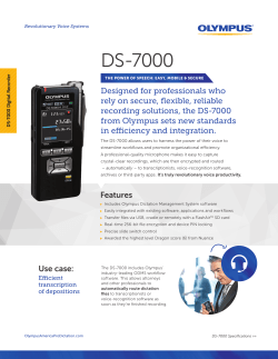 DS-7000 - Olympus Professional Dictation