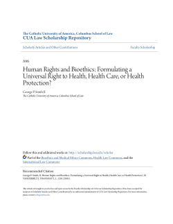Human Rights and Bioethics: Formulating a Universal Right to