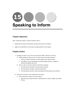 Speaking to Inform