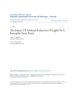 The Impact Of Artificial Reduction Of Light On A Eutrophic Farm Pond