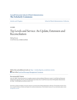 Tip Levels and Service: An Update, Extension and Reconciliation