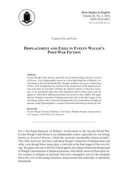 Displacement and Exile in Evelyn Waugh`s Post