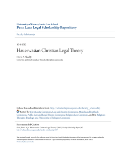 Hauerwasian Christian Legal Theory