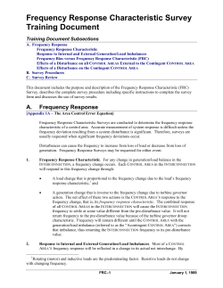 Frequency Response Characteristic Survey Training