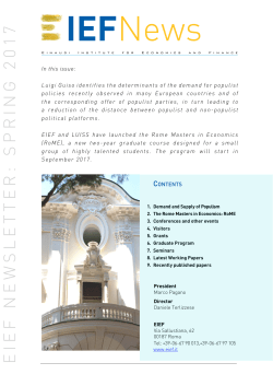 Newsletter n.7 - April 2017
