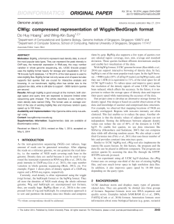 CWig: compressed representation of Wiggle/BedGraph format