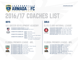 2016/17 coaches list - Armada FC Youth Academy