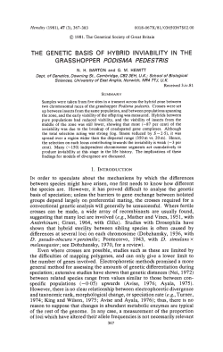 THE GENETIC BASIS OF HYBRID INVIABILITY IN THE
