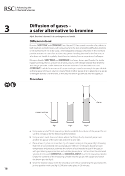 3 Diffusion of gases &ndash; a safer alternative to bromine
