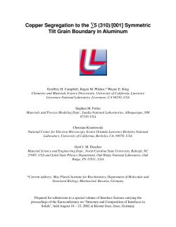 Copper Segregation to the &sum;5 (310)/[001] Symmetric Tilt