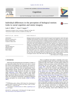 Individual differences in the perception of biological motion: Links to