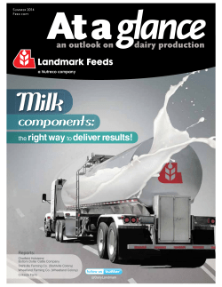 Summer 2014 Dairy - AAG Landmark Feeds