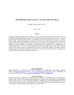 the demographic legacy of the vietnam war