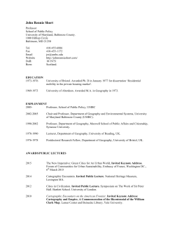 CV - School of Public Policy