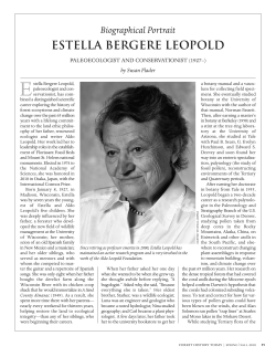 Estella Bergere Leopold - The Forest History Society