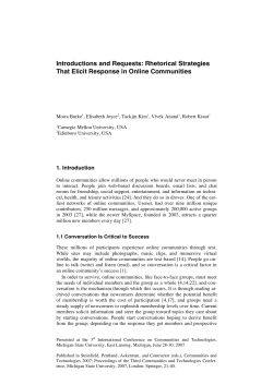 Introductions and Requests: Rhetorical Strategies That Elicit