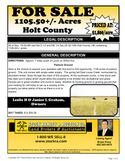 1-800-WE SELL-8 www.stockra.com LEGAL DESCRIPTION