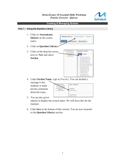 Quizzes - CNA DL Website