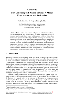 Text Clustering with Named Entities