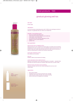 retail products TAN gradual glowing self tan