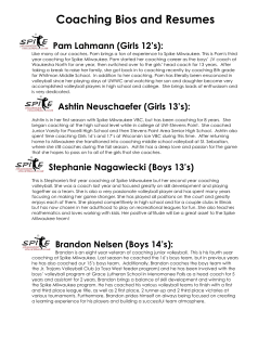 Coaching Bios and Resumes - Spike Milwaukee Volleyball Club
