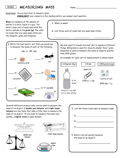 measuring mass