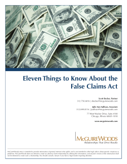 Eleven Things to Know About the False Claims Act