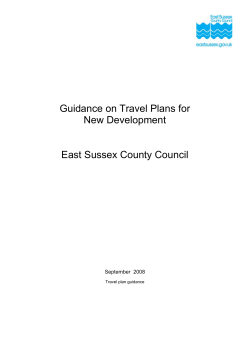 Guidance on travel plans for new development