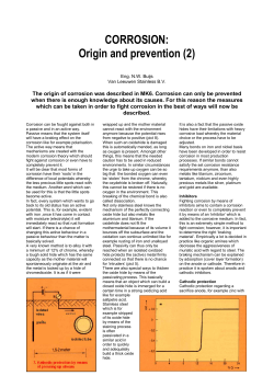 CORROSION: Origin and prevention (2)