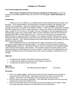 Isotopes of pennium