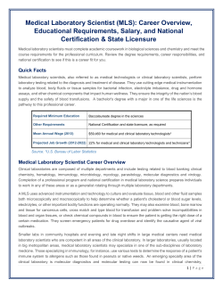 Medical Laboratory Scientist (MLS): Career Overview, Educational