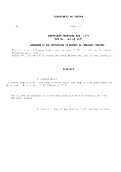 ACT No. 120 of 1977 - Department Of Energy