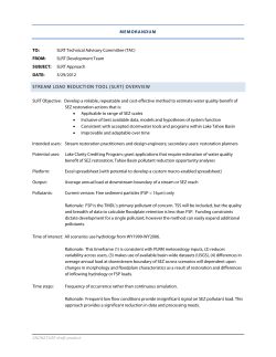stream load reduction tool (slrt) overview