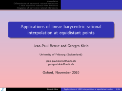Applications of linear barycentric rational interpolation at equidistant