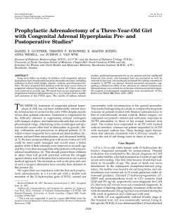 Prophylactic Adrenalectomy of a Three-Year