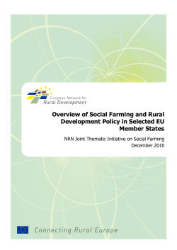 Overview of social farming and rural - ENRD