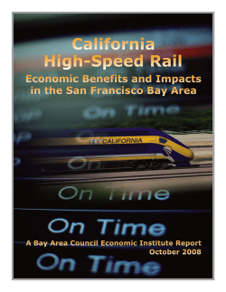 California High-Speed Rail: Economic Benefits and Impacts in the