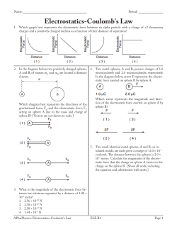 Electrostatics-Coulomb`s Law