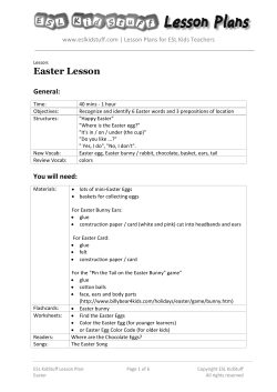 Easter Lesson - ESL Kids lesson plans, worksheets, flashcards