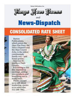 Advertising - Hays Free Press