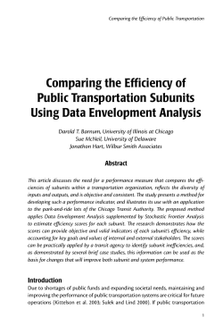Comparing the Efficiency of Public Transportation Subunits Using