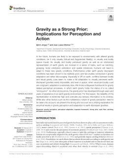 Gravity as a Strong Prior: Implications for Perception and Action
