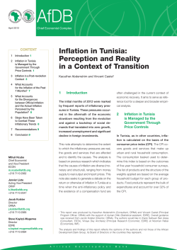Inflation in Tunisia - African Development Bank