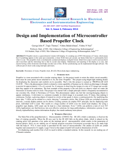 Design and Implementation of Microcontroller Based Propeller Clock