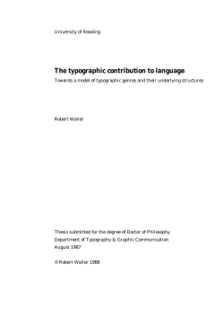 The typographic contribution to language