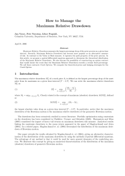 How to Manage the Maximum Relative Drawdown