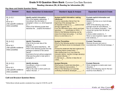 Grade 910 Question Stem Bank - Mater Academy Lakes High School