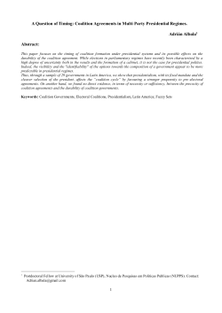 The Timing Effect of Presidentialism on Coalition Governments