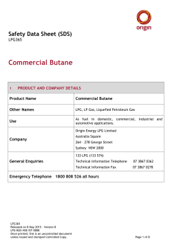 Commercial Butane SDS